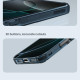 Apple iPhone 16 Pro магнитен Nature TPU Pro силиконов калъф прозрачен + синя рамка