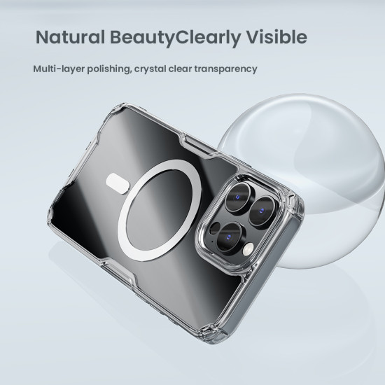 Apple iPhone 16 Pro магнитен Nature TPU Pro силиконов калъф прозрачен Apple iPhone 16 Pro магнитен Nature TPU Pro силиконов калъф прозрачен