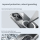 Apple iPhone 16 Pro магнитен Nature TPU Pro силиконов калъф прозрачен + синя рамка