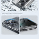 Apple iPhone 16 Pro магнитен Nature TPU Pro силиконов калъф прозрачен + синя рамка