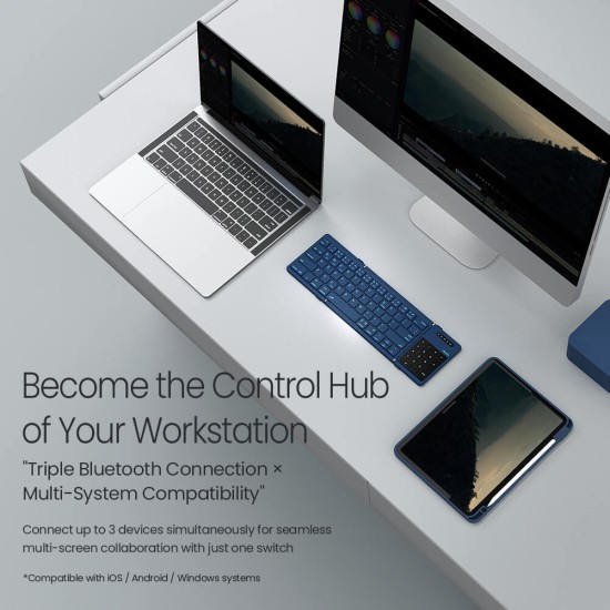Bluetooth сгъваема клавиатура с тъчпад Nillkin Cube Pocket Black
