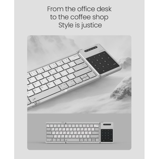 Bluetooth сгъваема клавиатура с тъчпад Nillkin Cube Pocket Grey