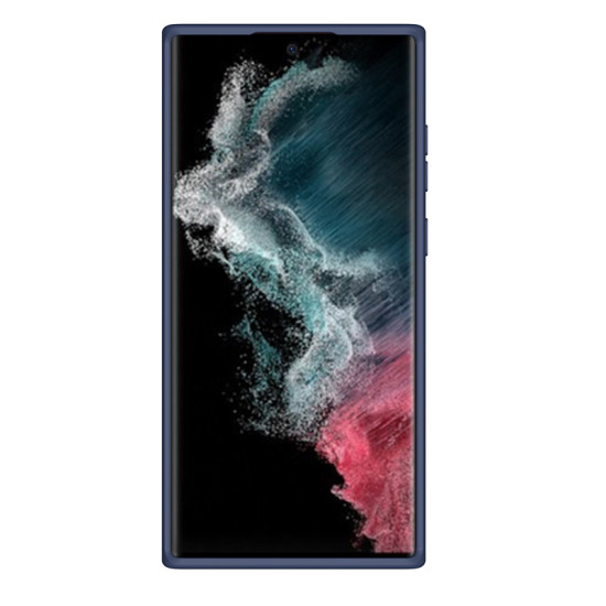 Samsung S22 Ultra силиконов калъф със защита на камерата син Samsung S22 Ultra силиконов калъф със защита на камерата син