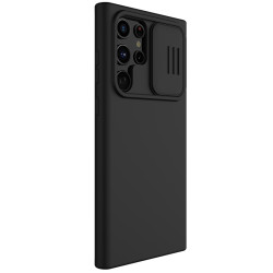 Samsung S22 Ultra силиконов калъф със защита на камерата черен