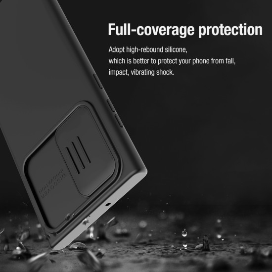 Samsung S22 Ultra силиконов калъф със защита на камерата син Samsung S22 Ultra силиконов калъф със защита на камерата син