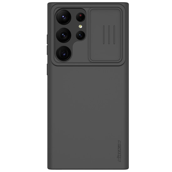 Samsung S23 Ultra силиконов калъф със защита на камерата черен Samsung S23 Ultra силиконов калъф със защита на камерата черен