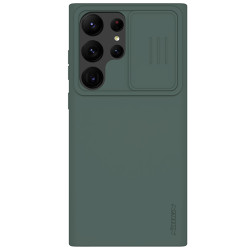 Samsung S23 Ultra силиконов калъф със защита на камерата зелен