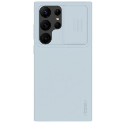 Samsung S23 Ultra силиконов калъф със защита на камерата сив