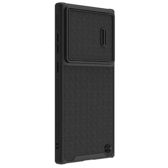 Samsung S23 Ultra текстуриран калъф със защита на камерата Nillkin черен Samsung S23 Ultra текстуриран калъф със защита на камерата Nillkin черен