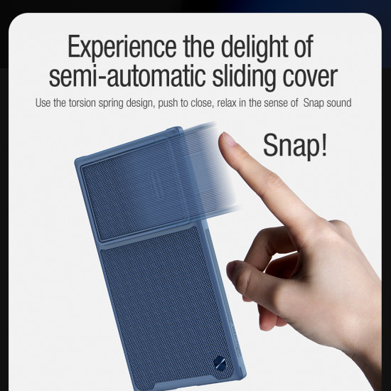 Samsung S23 Ultra текстуриран калъф със защита на камерата Nillkin черен