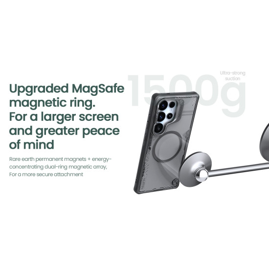 Samsung S25 Ultra Iceblade Prop магнитен прозрачен твърд гръб черен