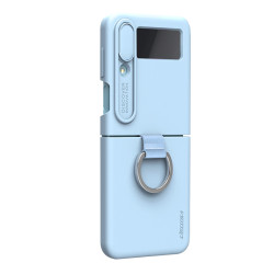 Samsung Galaxy Z Flip 4 5G силиконов калъф със защита на камерата син