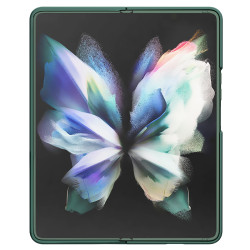 Samsung Galaxy Z Fold 3/W22 5G калъф със защита на камерата тъмно зелен
