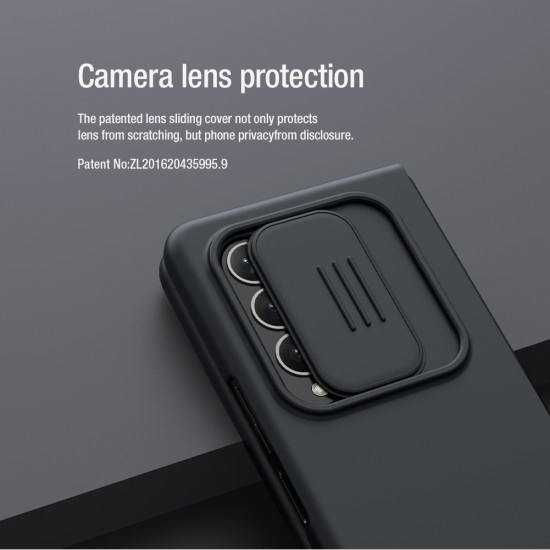 Samsung Galaxy Z Fold 3/W22 5G калъф със защита на камерата тъмно зелен
