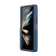 Samsung Galaxy Z Fold 5 5G твърд гръб с калъф за писалка и статив син