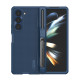 Samsung Galaxy Z Fold 5 5G твърд гръб с калъф за писалка и статив син