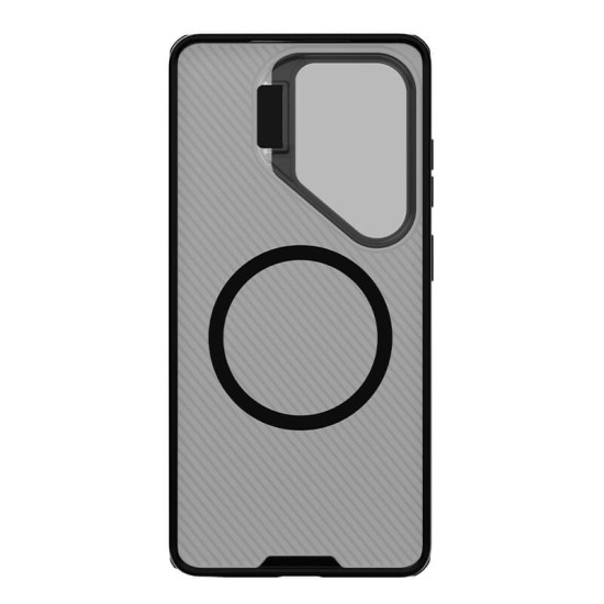 Samsung S26 Ultra CamShield Prop магнитен калъф твърд гръб със защита на камерата прозрачно черен