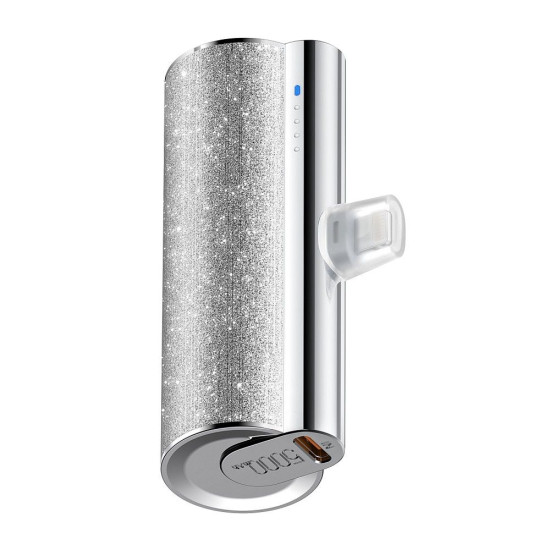 Външна батерия VEGER 5000 mAh с вграден конектор Lightning PD QC3.0 2,4A 12W PlugOn (W0573P) silver Външна батерия VEGER 5000 mAh с вграден конектор Lightning PD QC3.0 2,4A 12W PlugOn (W0573P) silver