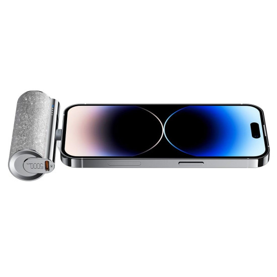 Външна батерия VEGER 5000 mAh с вграден конектор Lightning PD QC3.0 2,4A 12W PlugOn (W0573P) silver Външна батерия VEGER 5000 mAh с вграден конектор Lightning PD QC3.0 2,4A 12W PlugOn (W0573P) silver