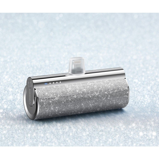 Външна батерия VEGER 5000 mAh с вграден конектор Lightning PD QC3.0 2,4A 12W PlugOn (W0573P) silver Външна батерия VEGER 5000 mAh с вграден конектор Lightning PD QC3.0 2,4A 12W PlugOn (W0573P) silver