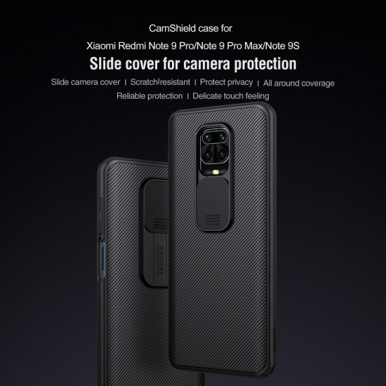 Redmi Note 9S / 9Pro твърд гръб със защита на камерата Nillkin черен