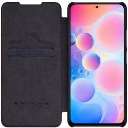 Poco F3 / Mi 11i луксозен флип калъф QIN Nillkin черен