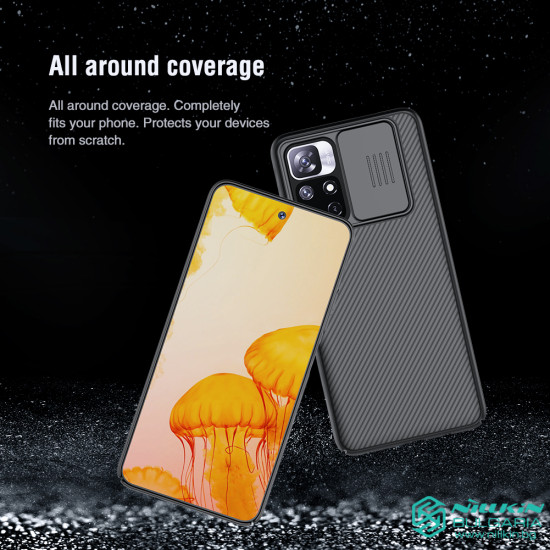 Redmi Note 11 5G / POCO M4 PRO 5G твърд гръб със защита на камерата Nillkin черен Redmi Note 11 5G / POCO M4 PRO 5G твърд гръб със защита на камерата Nillkin черен