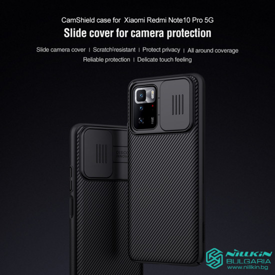 Redmi Note 10 PRO 5G / POCO X3 GT 5G твърд гръб със защита на камерата  Nillkin черен