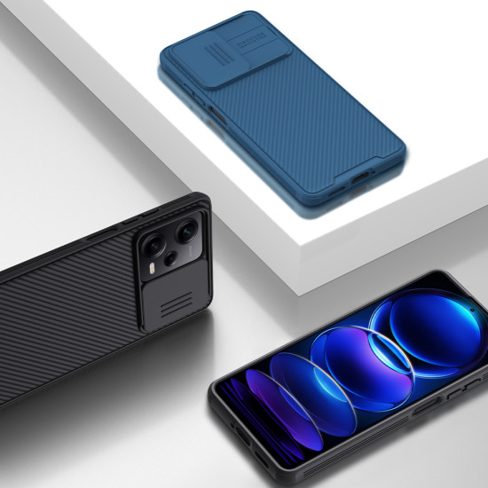 Redmi Note 12 Pro+ 5G твърд гръб със защита на камерата  Nillkin син