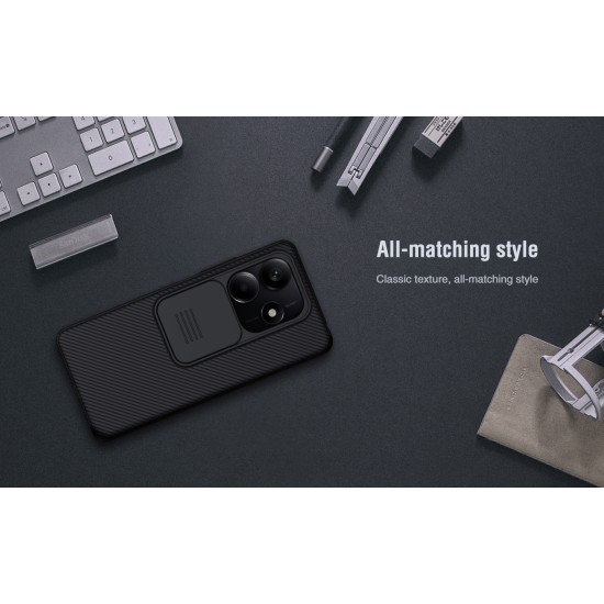Redmi Note 13 5G твърд гръб със защита на камерата Nillkin син