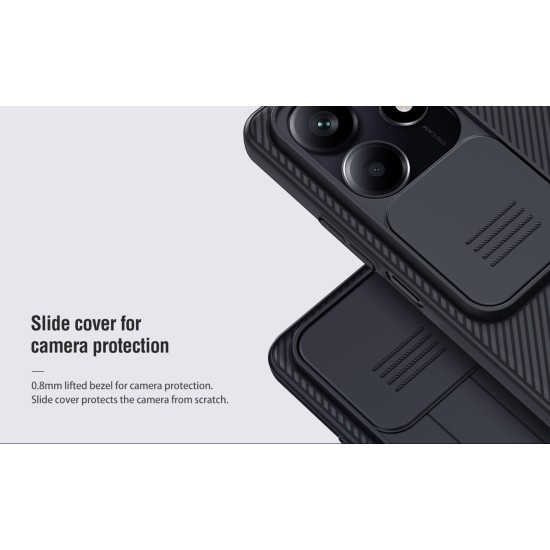 Redmi Note 13 5G твърд гръб със защита на камерата Nillkin син