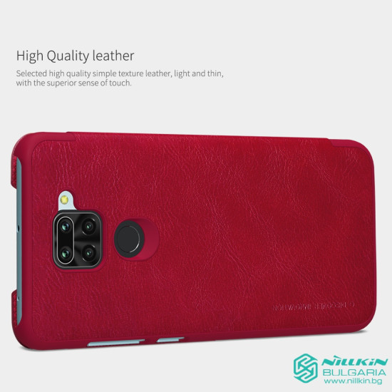 Redmi Note 9 луксозен кожен калъф QIN Nillkin черен