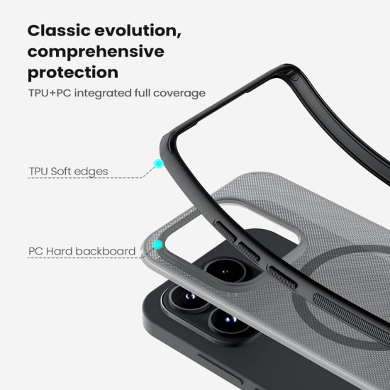 Xiaomi 17 магнитен калъф твърд гръб Nillkin прозрачно черен