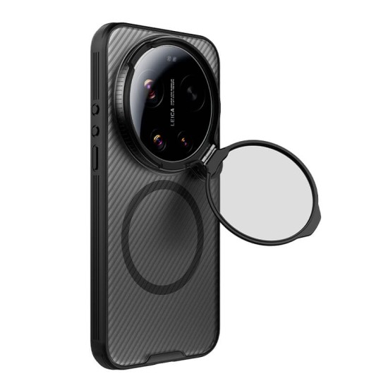 Xiaomi 17 Ultra твърд гръб със защита на камерата Nillkin прозрачно черен