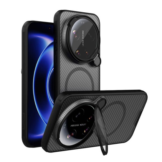 Xiaomi 17 Ultra твърд гръб със защита на камерата Nillkin прозрачно черен