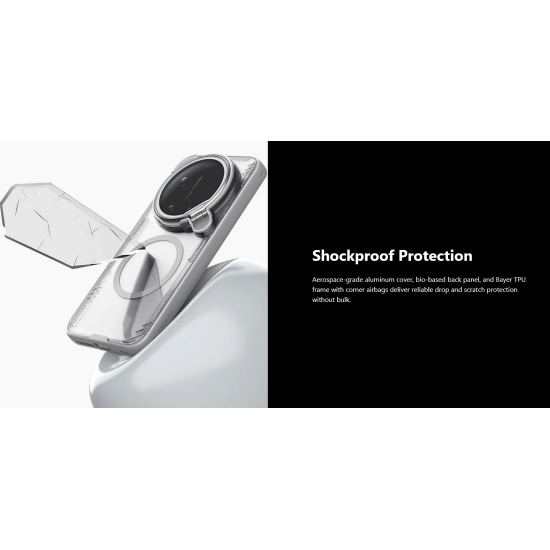 Xiaomi 17 Ultra Iceblade Prop магнитен прозрачен твърд гръб черен
