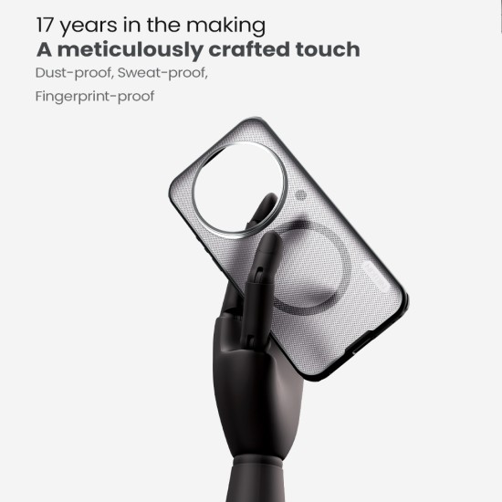 Xiaomi 17 Ultra магнитен калъф твърд гръб Nillkin прозрачно черен