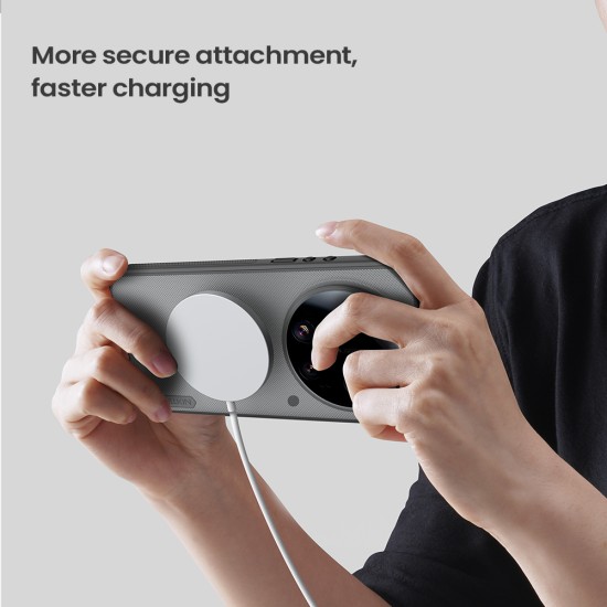 Xiaomi 17 Ultra магнитен калъф твърд гръб Nillkin прозрачно черен