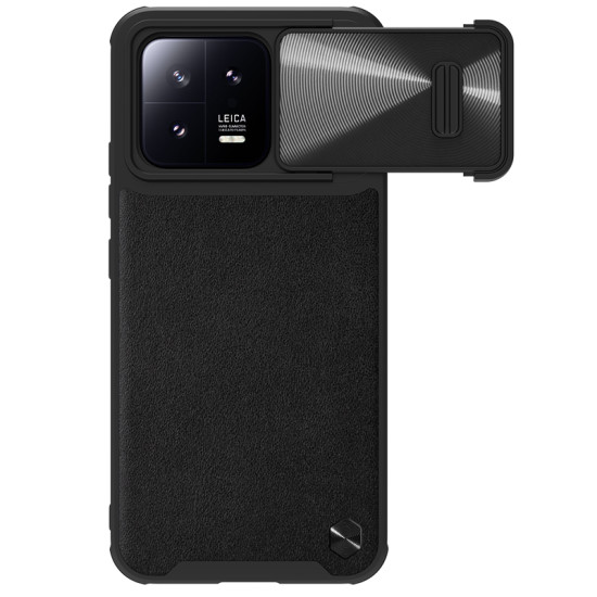 Xiaomi 13 кожен калъф със защита на камерата Nillkin черен Xiaomi 13 кожен калъф със защита на камерата Nillkin черен
