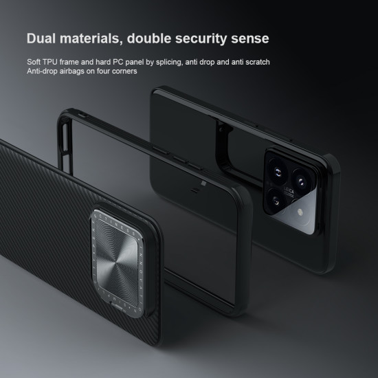 Xiaomi 14 Pro магнитен твърд гръб със защита на камерата син Xiaomi 14 Pro магнитен твърд гръб със защита на камерата син