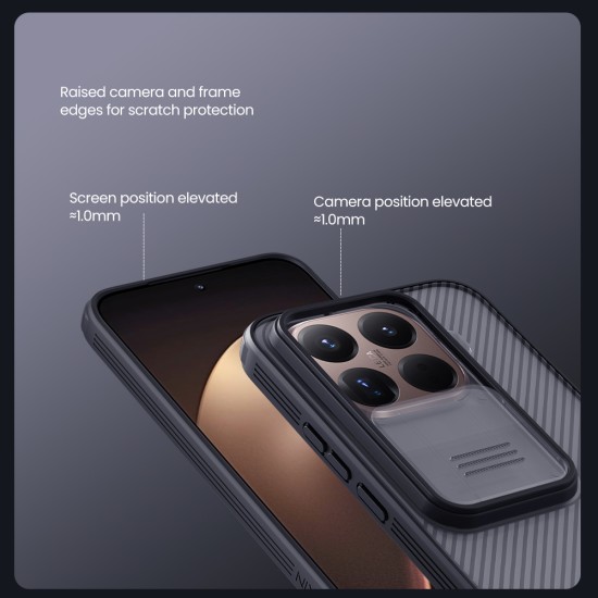 Xiaomi 15T Pro твърд гръб със защита на камерата прозрачно черен