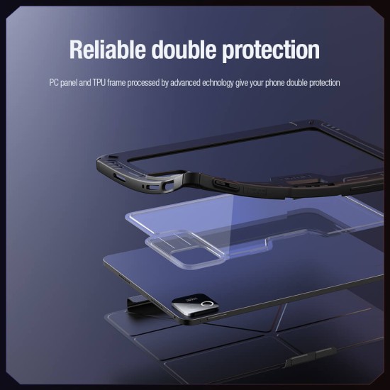 Xiaomi Pad 8 / 8 Pro брониран калъф с капак и защита на камерата черен