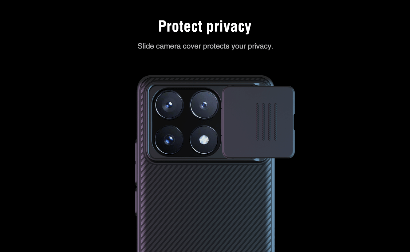 POCO X6 PRO 5G твърд гръб със защита на камерата Nillkin черен